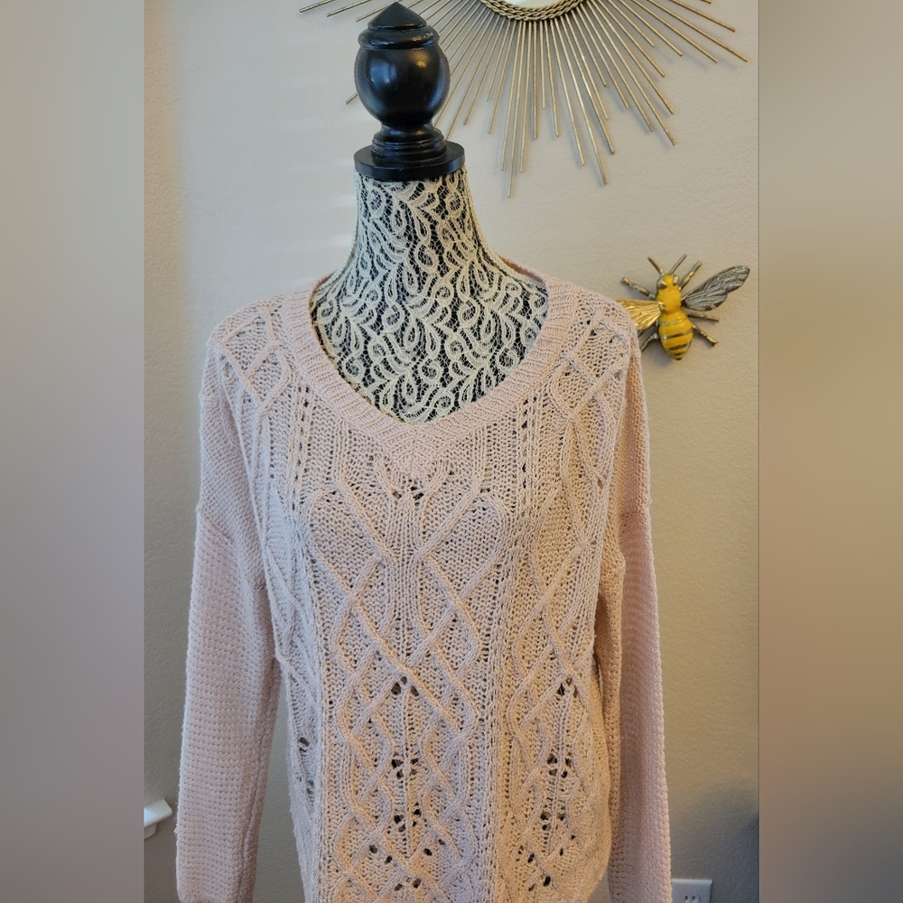 Baby Pink Knit Sweater (M)